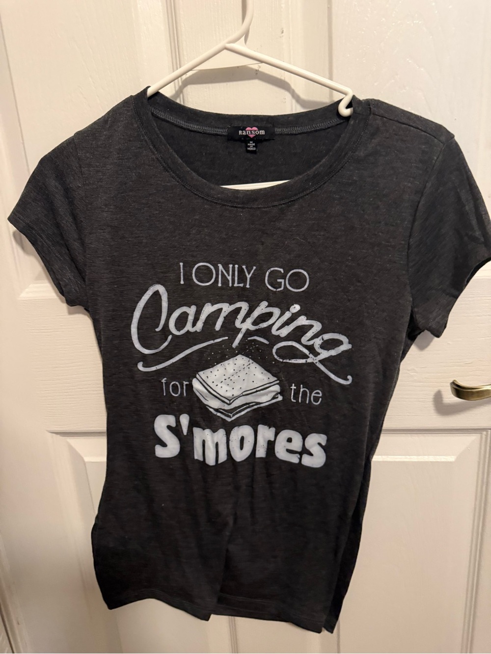 Ransom Charcoal Gray 'I Only Go Camping for the S'mores' Graphic Tee